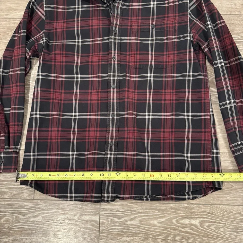 Orvis Men's Large Red Black Plaid Flannel Button‎ Up Shirt | Classic Collection